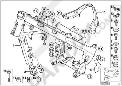Bmw F650GS Dakar 2001-2004 (R13). 分解図 純正部品をオンライン購入