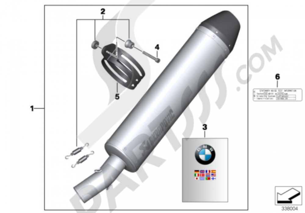 SPORT MUFFLER Bmw F650GS 2009+ (K72)