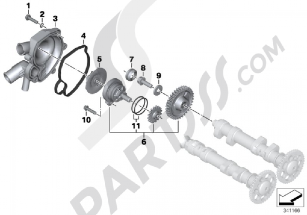 ウォーターポンプ Bmw F800GS ADVENTURE 2013-2015 (K75)