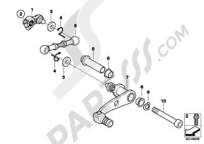 Bmw HP2 ENDURO HP2 ENDURO (K25H) EXTERNAL GEARSHIFT PARTSSHIFT LEVER