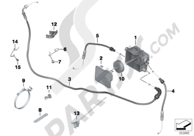 Bmw HP2 SPORT HP2 SPORT (K29) BOWDEN CABLECABLE DISTRIBUTOR