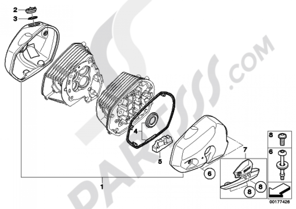 CYLINDER HEAD COVER Bmw HP2 SPORT HP2 SPORT (K29)