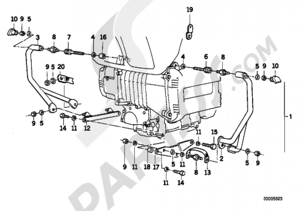 ENGINE PROTECTION BAR Bmw K100 K100 (K589)