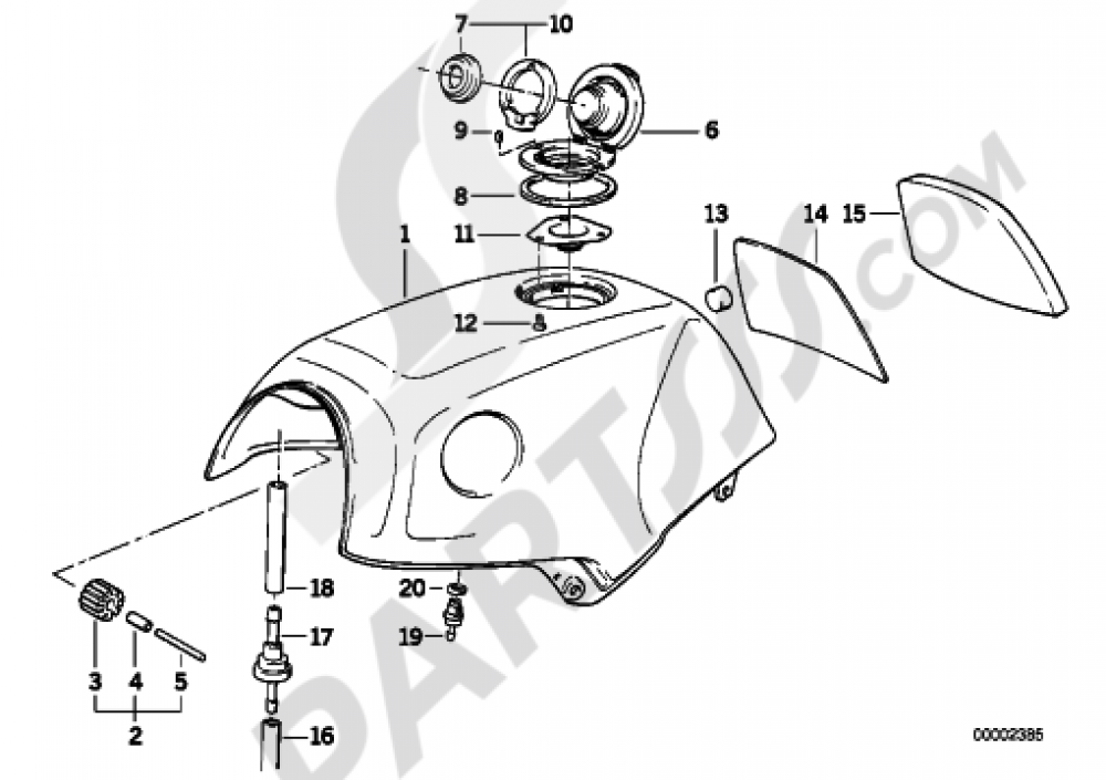 RÉSERVOIR À ESSENCE Bmw K100 K100 (K589)