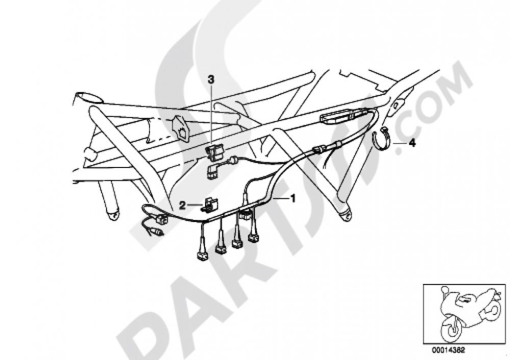 ENGINE WIRING HARNESS Bmw K100LT K100 LT (K589)