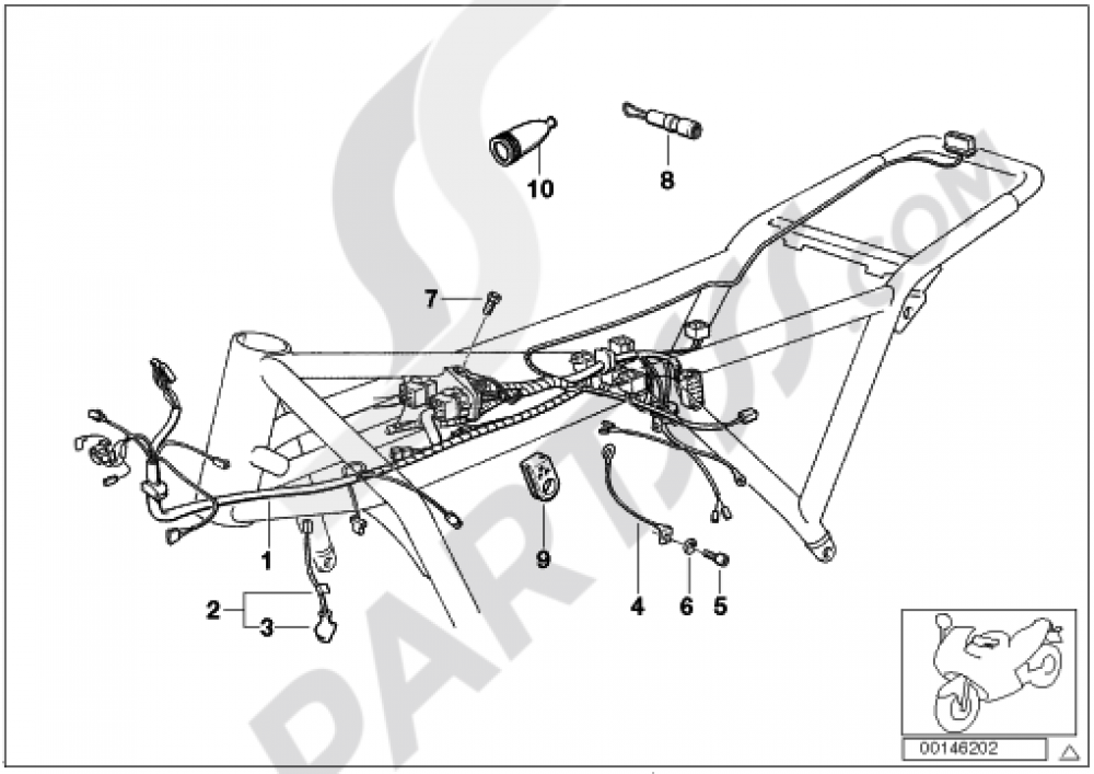 CHASSIS WIRING HARNESS Bmw K100RS K100 RS (K589)