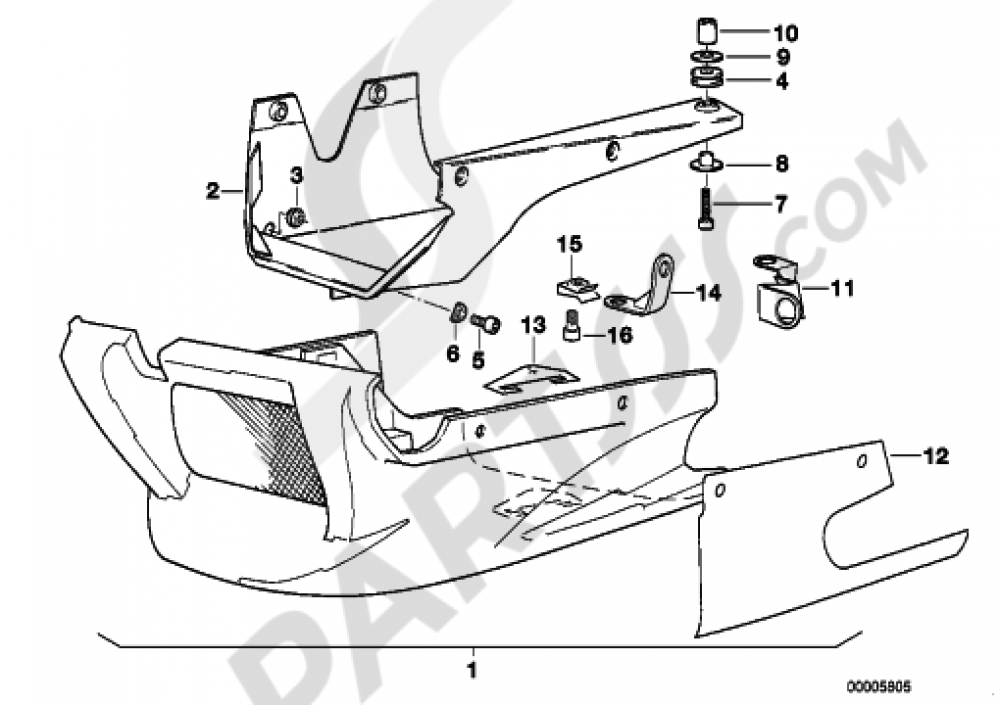 MOUNTING PARTS SET Bmw K100RS K100 RS (K589)