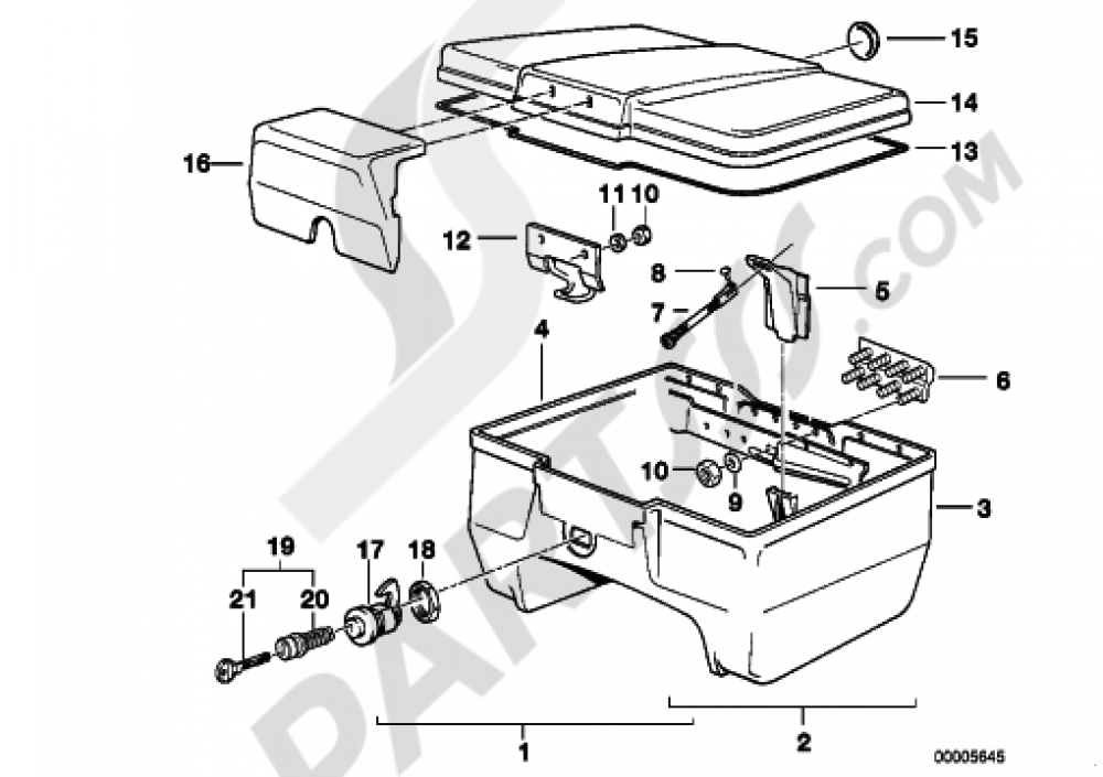TOP CASE 22L Bmw K100RS K100 RS (K589)