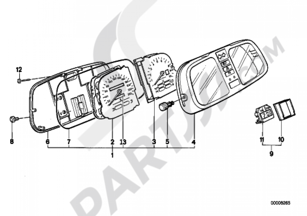 INSTRUMENTS Bmw K1100LT K1100 LT (89V2)