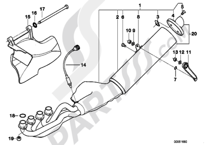 Interrupteur De Guidon Droit Pour BMW K 1200 GT (K12) Année 2003 - A2350 (occasion)
