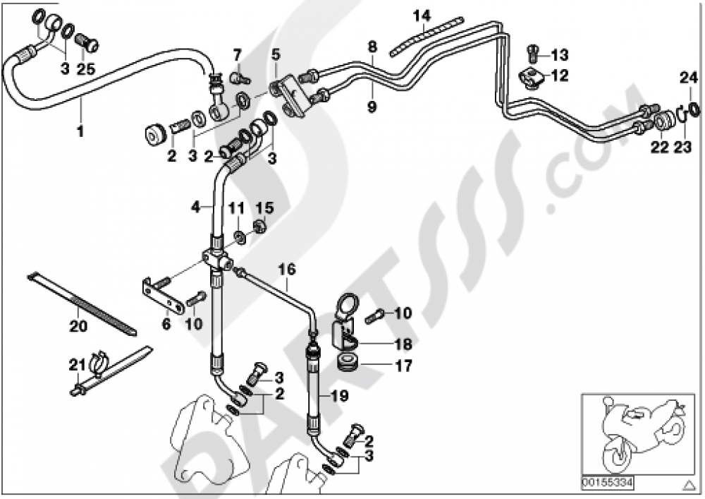Support Top Case Pour BMW K 1200 LT (1999-2003) - Pièce D'occasion - Réf. 75 - Compatible 2002