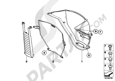 Bmw K1200GT 2006-2008 (K44) AIR DUCT, RADIATOR