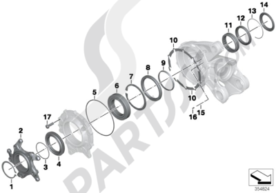 Bmw K1200GT 2006-2008 (K44) BEARING FOR RING GEAR