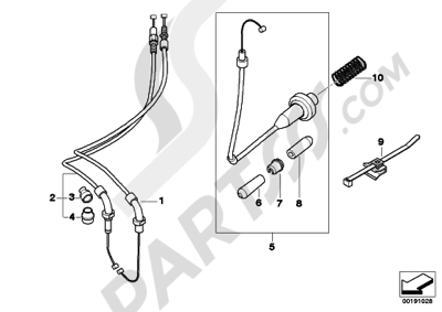 Bmw K1200GT 2006-2008 (K44) BOWDEN CABLES
