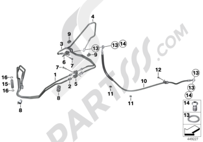 Bmw K1200GT 2006-2008 (K44) BRAKE LINE, REAR, I-ABS GENERATION 2