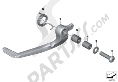 Bmw K1200GT 2006-2008 (K44) BRAKE PEDAL