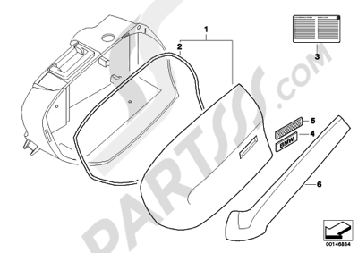 Bmw K1200GT 2006-2008 (K44) CASE LID AT LOWE PART OF CASE