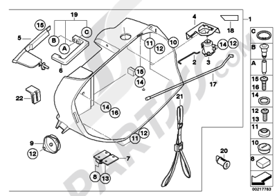 Bmw K1200GT 2006-2008 (K44) CASE, LOWER PART