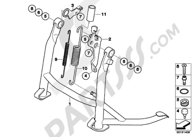 Bmw K1200GT 2006-2008 (K44) CENTER STAND