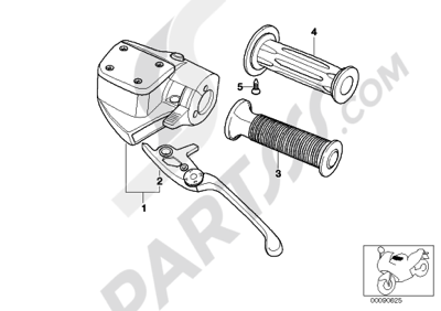 Bmw K1200GT 2006-2008 (K44) CLUTCH CONTROL ASSEMBLY