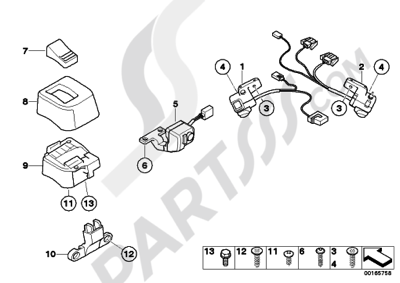 Bmw K1200GT 2006-2008 (K44) COMBINATION SWITCH AT HANDLEBAR