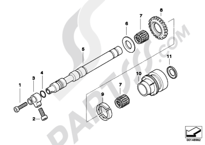 Bmw K1200GT 2006-2008 (K44) COMPENSATING SHAFT