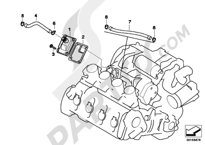 Bmw K1200GT 2006-2008 (K44) ENGINE VENTILATION