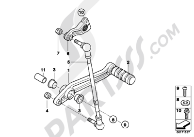 Bmw K1200GT 2006-2008 (K44) EXTERNAL GEARSHIFT PARTSSHIFT LEVER