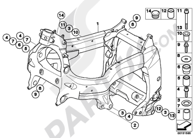 Bmw K1200GT 2006-2008 (K44) FRONT FRAMEMOUNTING PARTS