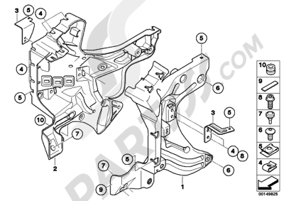 Bmw K1200GT 2006-2008 (K44) FRONT PANEL CARRIER