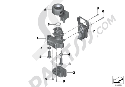 Bmw K1200GT 2006-2008 (K44) IGNITION SWITCH AND MOUNTING PARTS
