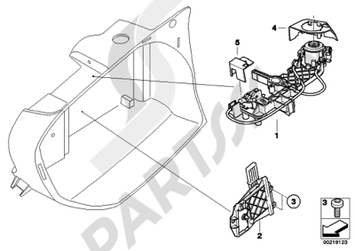 Bmw K1200GT 2006-2008 (K44) LOCK ASSEMBLY, TOP CASE 28L