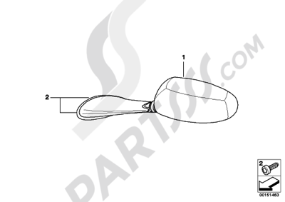 Bmw K1200GT 2006-2008 (K44) MIRROR