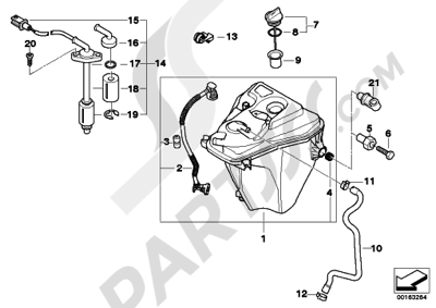 Bmw K1200GT 2006-2008 (K44) OIL CARRIER  SINGLE PARTS
