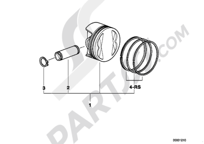 Bmw K1200GT 2006-2008 (K44) PISTON, SINGLE COMPONENTS
