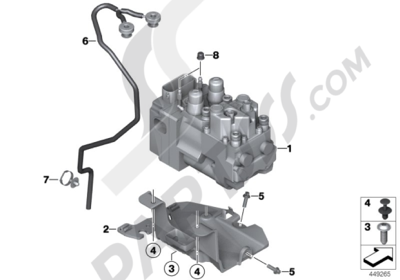 Bmw K1200GT 2006-2008 (K44) PRESSURE MODULATOR INTEGRAL ABS