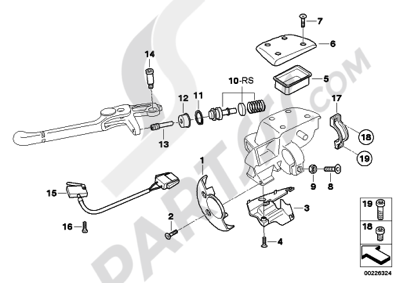 Bmw K1200GT 2006-2008 (K44) SINGLE PARTS, CLUTCH FITTING