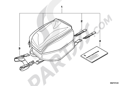 Bmw K1200GT 2006-2008 (K44) TANK-TOP BAG