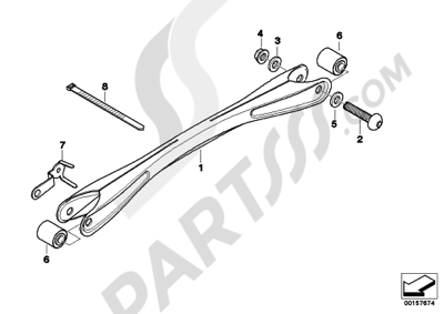 Bmw K1200GT 2006-2008 (K44) TENSION STRUTS WITH MOUNTING
