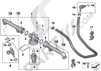 Bmw K1200GT 2006-2008 (K44) VALVESPIPES OF FUEL INJECTION SYSTEM