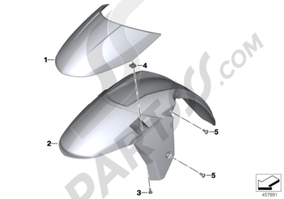 Bmw K1200GT 2006-2008 (K44) WHEEL COVER, FRONT