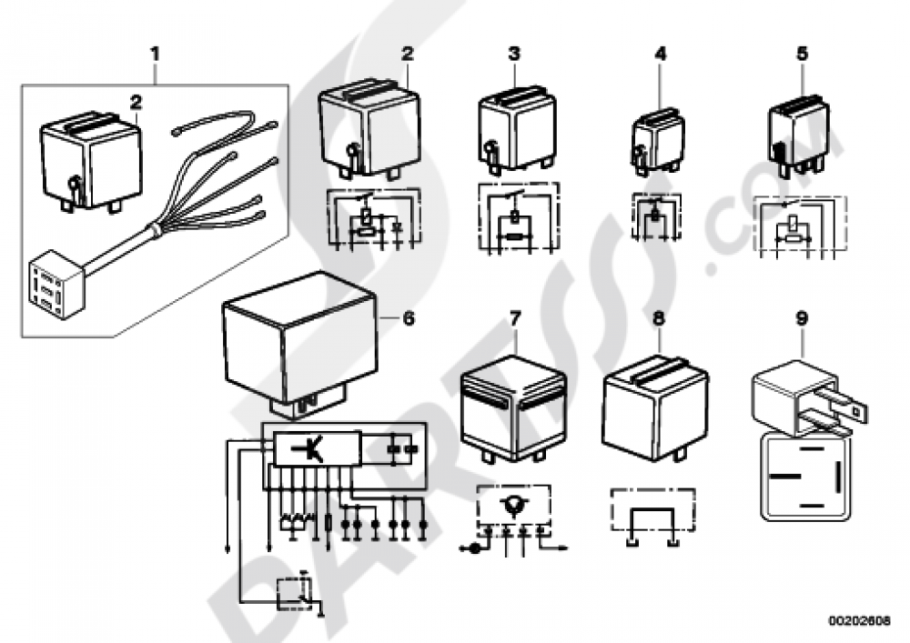 VARIOUS RELAYS Bmw K1200LT 2005-2009 (89V3)