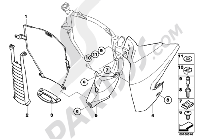バイク K1200R リアフェンダー 46 62 7 658 994 BMW 純正 バイク 部品
