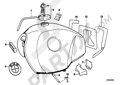 Bmw R100GS PD R100GS PD (47E1). 分解図 純正部品をオンライン購入
