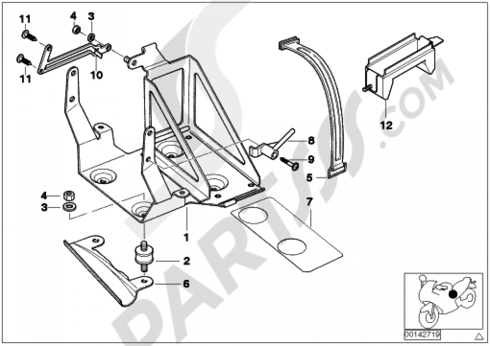 BATTERY TRAY Bmw R1150RT R1150RT (R22)
