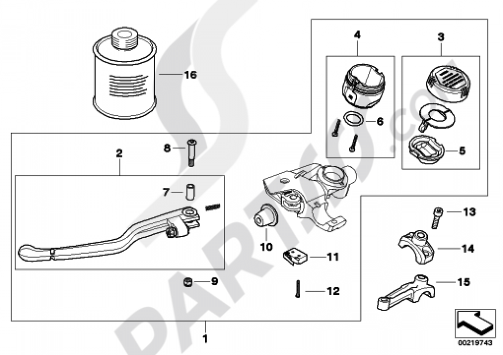 CLUTCH CONTROL ASSEMBLY Bmw R1200GS 20082009 (K25)