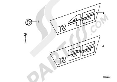 BMW R 45 / R 80 Battery Cover Emblem – Sticker, New, Left & Right, Made In Germany