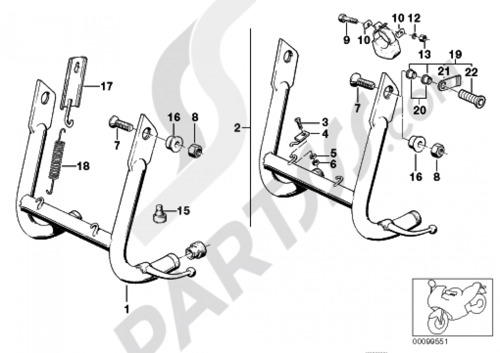 CENTER STAND Bmw R65LS R65LS (248)