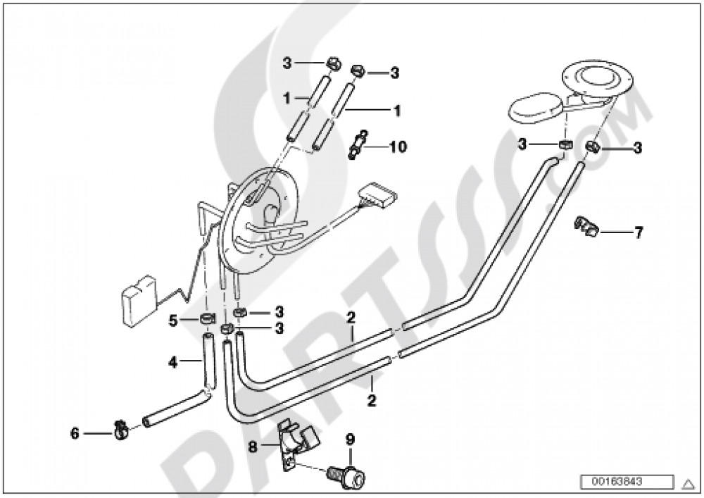 FUEL TANK VENTILATIONATTACHING PARTS Bmw R850R R850R (259R)