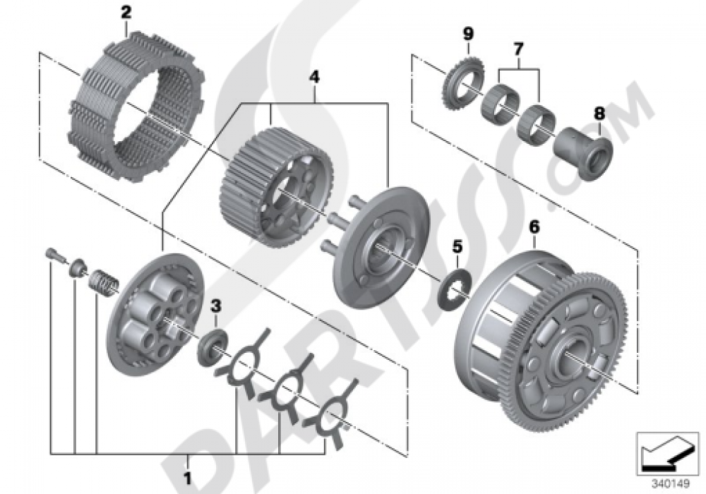 CLUTCH SINGLE PARTS Bmw S1000RR 20102011 (K46)